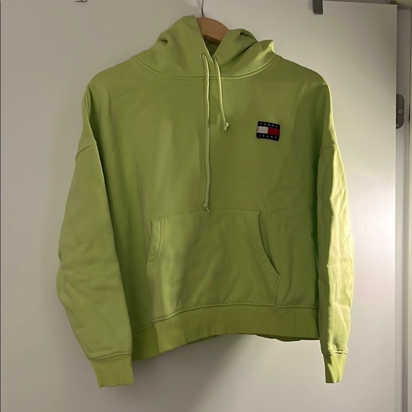 Tommy Hilfiger Lime Green Hoodie Vintage - Picture 1 of 3
